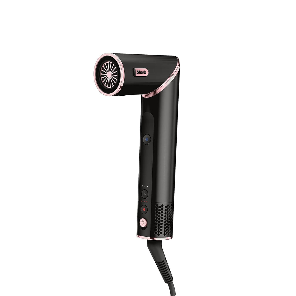 Shark FlexStyle 5 en 1, moldeador de aire y secador de pelo, accesorio rizador Auto-Wrap, cepillo plano, cepillo ovalado, concentrador, difusor, estuche de almacenamiento, sin daños por calor, negro/oro rosa, HD440EU