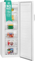 Congelador Bomann® NoFrost, congelador independiente, 194 litros de capacidad neta | No Frost: nunca más tendrá que descongelar, función de congelación rápida y sistema MultiAirflow | Bisagra de puerta reversible | GS 7326.1