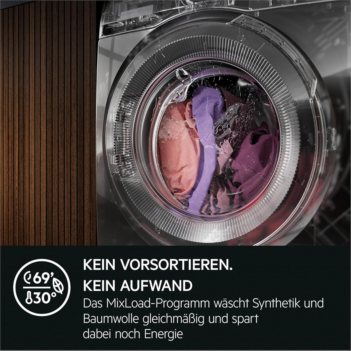 Lavadora AEG 9kg, Serie 7000 ProSteam - Programa de vapor – Menos planchado y más frescura, A-20%, Silenciosa, Autodosificación, Función de pausa y carga, Inicio diferido, Aqua-Control, 1400 rpm, LR7AMZ491FL