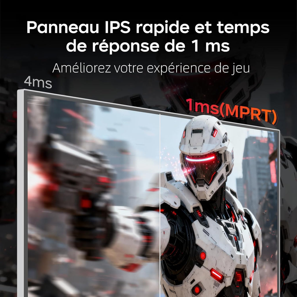 Monitor Gaming KTC de 24 pulgadas | FHD a 240 Hz | Panel Fast IPS | Tiempo de respuesta de 1 ms (MPRT) | Brillo de 400 CD/㎡, HDR400 | Adaptive Sync | 116% sRGB, 92% DCI-P3, ΔE＜2 | Blanco | H24F7