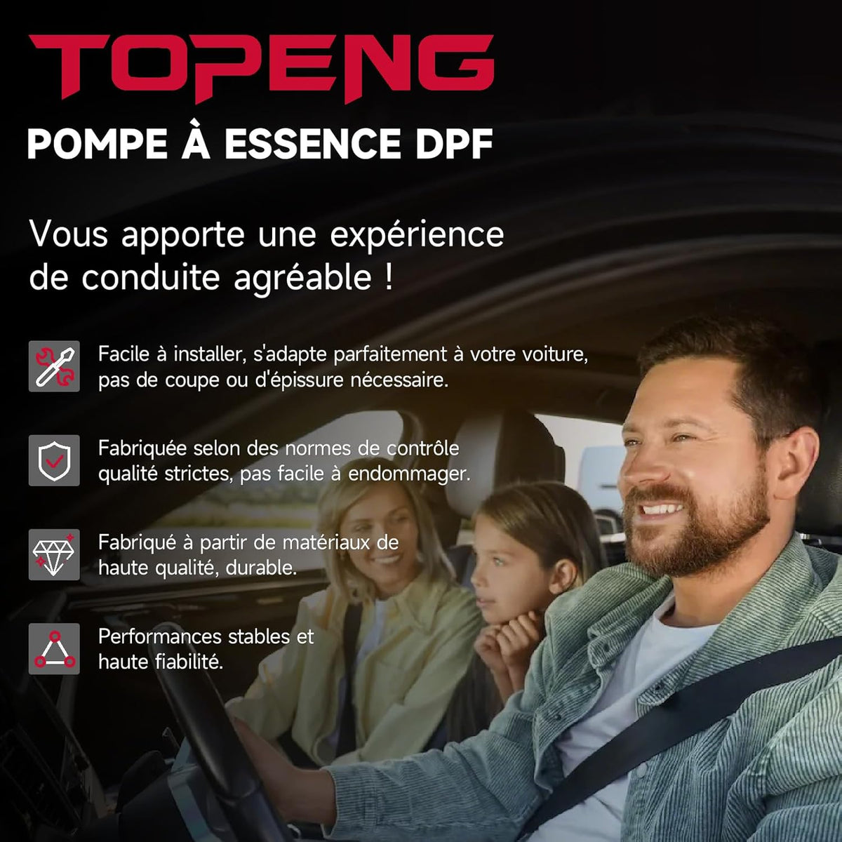 Aditivo de combustible Topteng para bomba de depósito de filtro DPF 1606340280, apto para Citroën C4 II NC, DS4 NX, apto para Peugeot 3008 Monovolumen 0U, 308 I 4A 4C, aditivo de combustible para depósito 1.6 2.0 HDI BlueHDi