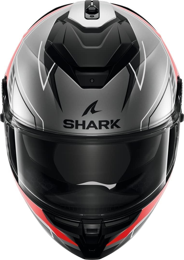 SHARK, Casco de moto integral Spartan GT Pro TORYAN Gris / Rojo ARK, XL