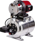 Sistema de abastecimiento de agua doméstico Einhell GC-WW 1250 NN (1200 W, máx. 5 bar, caudal máx. 5000 l/h, altura de elevación máx. 50 m, motor sin mantenimiento, tornillo de purga de agua, depósito de presión de acero inoxidable de 20 l)