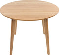 holz4home® Mesa redonda de madera maciza de roble I Mesa de madera de roble mesa de salón mesa de cocina de madera I Aspecto moderno patas inclinadas I Mesa de roble maciza redonda mesa de comedor mesa de comedor (115 cm)