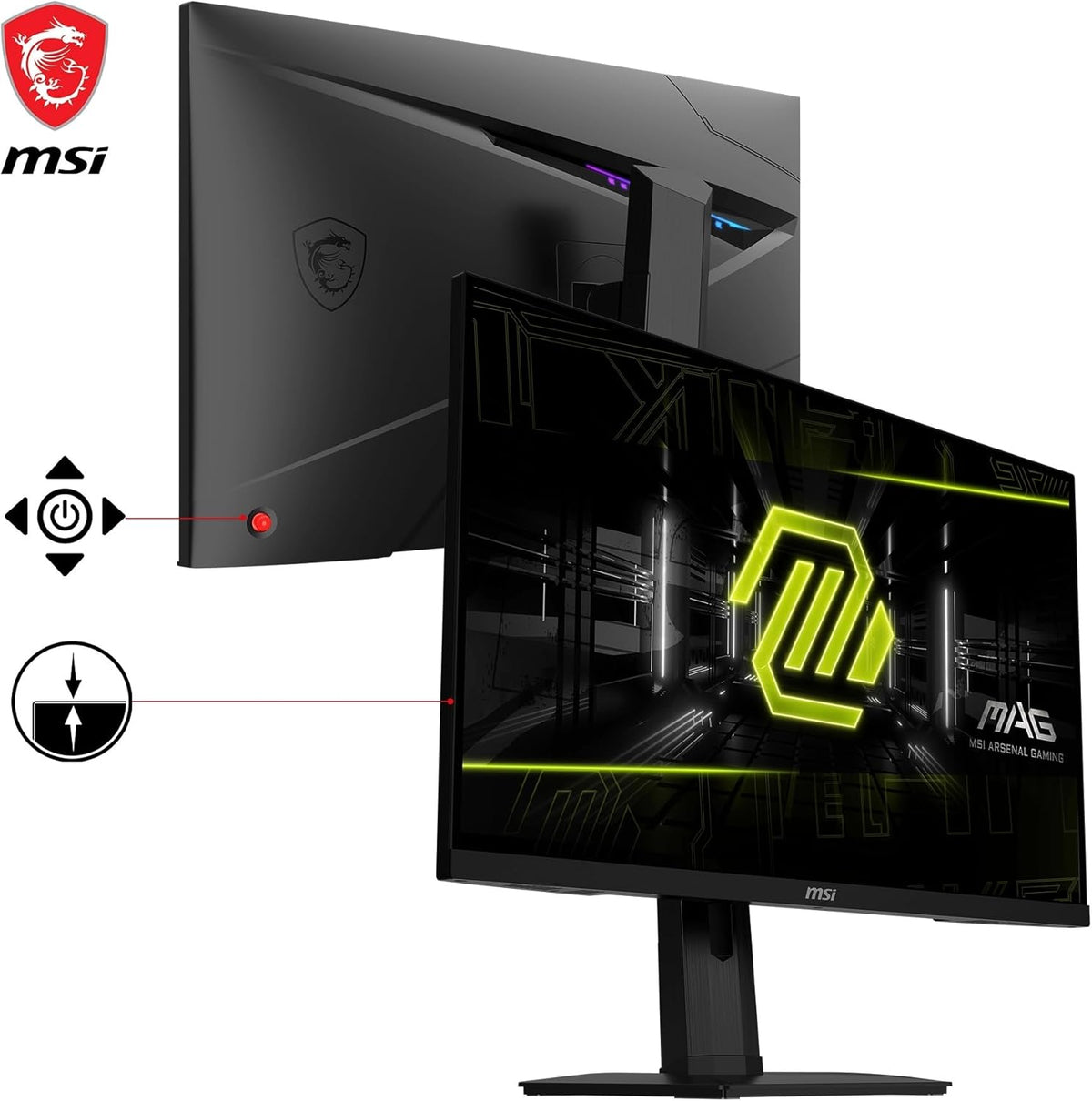 Monitor Gaming MSI MAG 274QRF QD E2 de 27 pulgadas WQHD - Panel Rapid IPS Quantum Dot 2560 x 1440, 180 Hz / 1 ms, gama de colores sRGB 120%, DisplayHDR 400 - DP 1.4a, HDMI 2.0b, USB tipo C