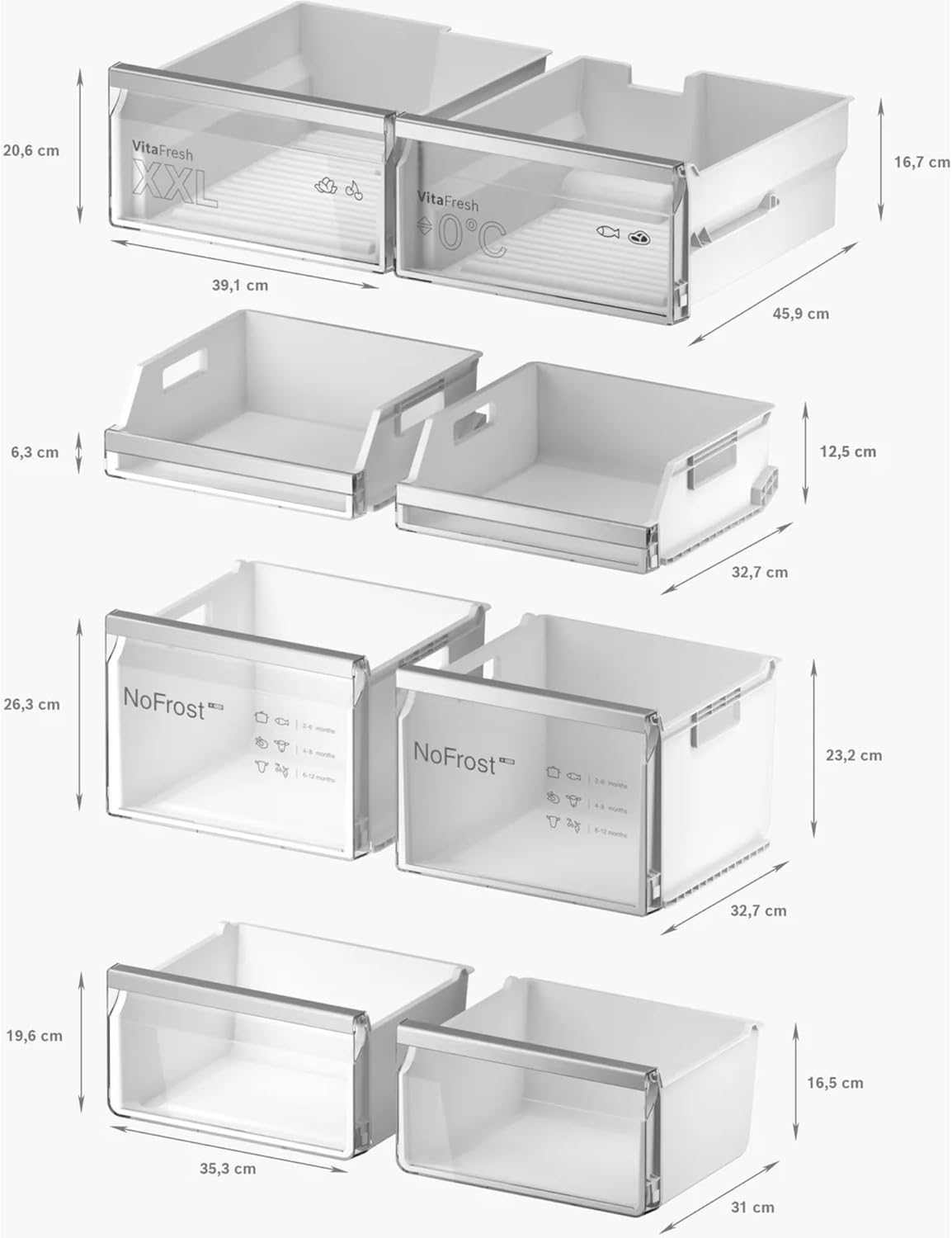 Bosch KFD96APEA, Serie 6, Frigorífico americano, Independiente, 183 x 90,5 cm, 574 L, Inox