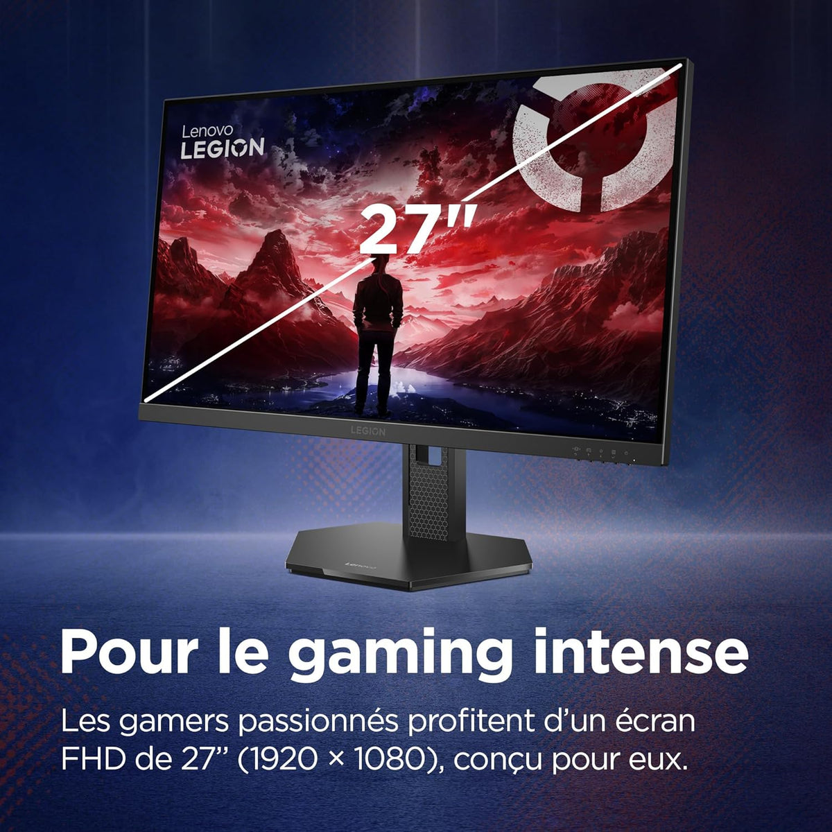 Lenovo Legion 27-10 - Monitor Gaming Pro 27'' FHD (IPS, 240Hz, 0.5ms, 2X HDMI 2.1, DP 1.4, Cable HDMI, AMD FreeSync Premium) Ajuste de inclinación/altura/rotación/pivote - Negro