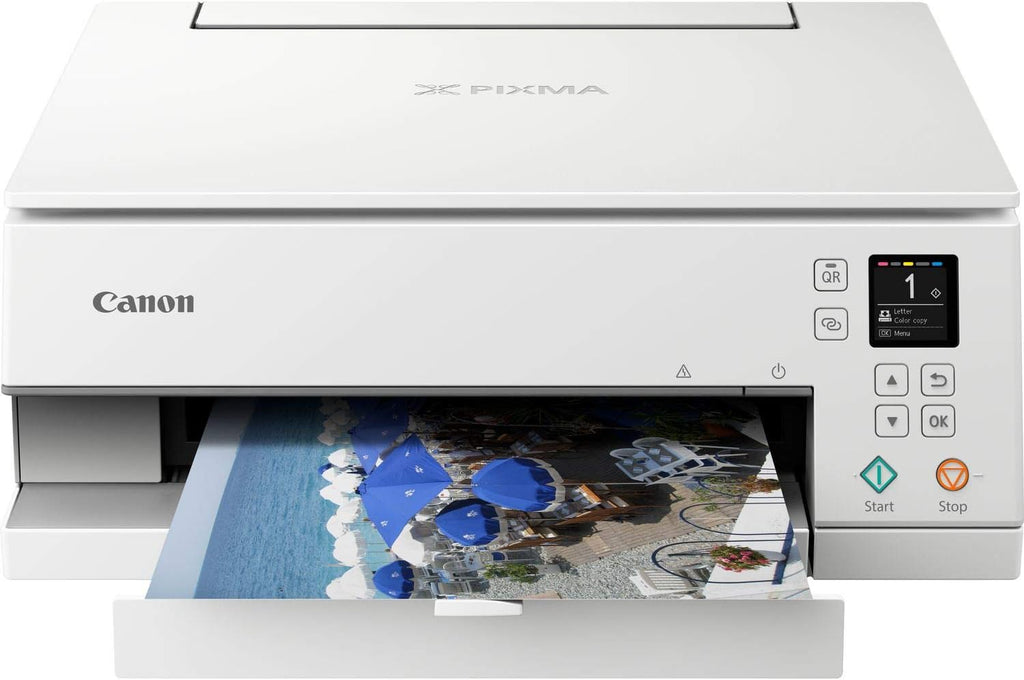 Impresora multifunción de inyección de tinta a color Canon PIXMA TS6350a DIN A4 (impresora fotográfica, escáner, copiadora, OLED, 4.800x1.200 ppp, USB, WLAN, 5 tintas independientes, impresión a doble cara, 2 bandejas de papel), negro