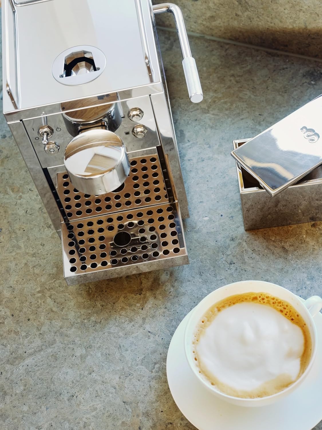 La Original 2, cafetera de cápsulas compatible con Nespresso®, máquina de espresso de acero inoxidable, diseño escandinavo, cafetera duradera y reparable