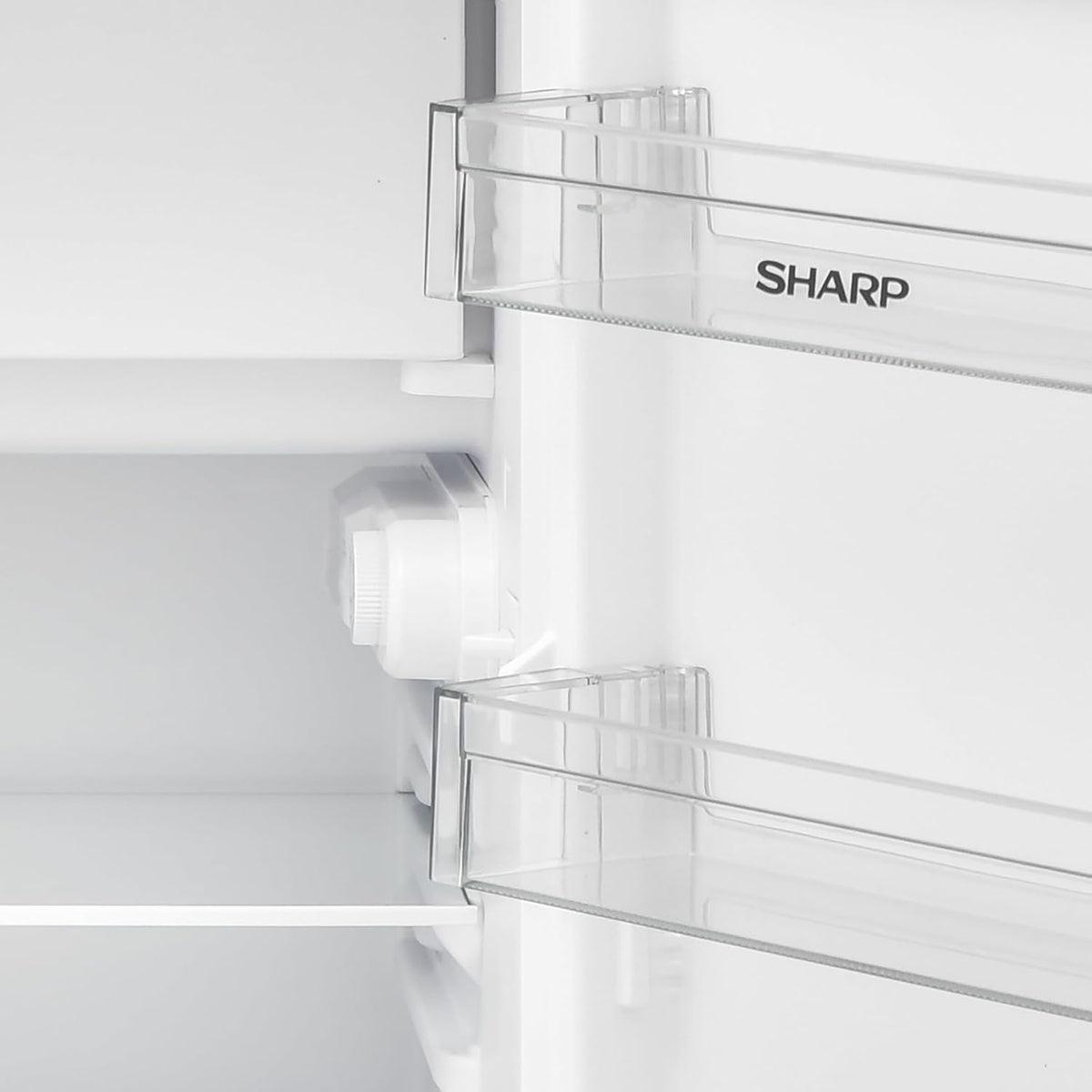 Frigorífico con congelador SHARP SJ-UD121T2W-EU / 121L de capacidad útil, de los cuales 17L en el congelador / frigorífico pequeño con regulación continua de temperatura / iluminación interior LED / blanco