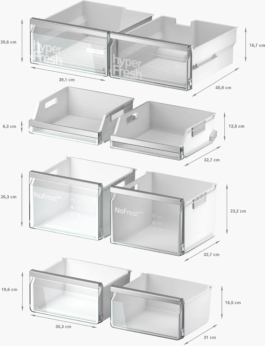 SIEMENS KF96DPPEA iQ700 lodówko-zamrażarka, 183 x 90,5 cm, chłodzenie 574 l i zamrażanie 199 l, noFrost, hyperFresh 0 stopni, światło LED, podświetlana tylna ścianka z multiAirflow