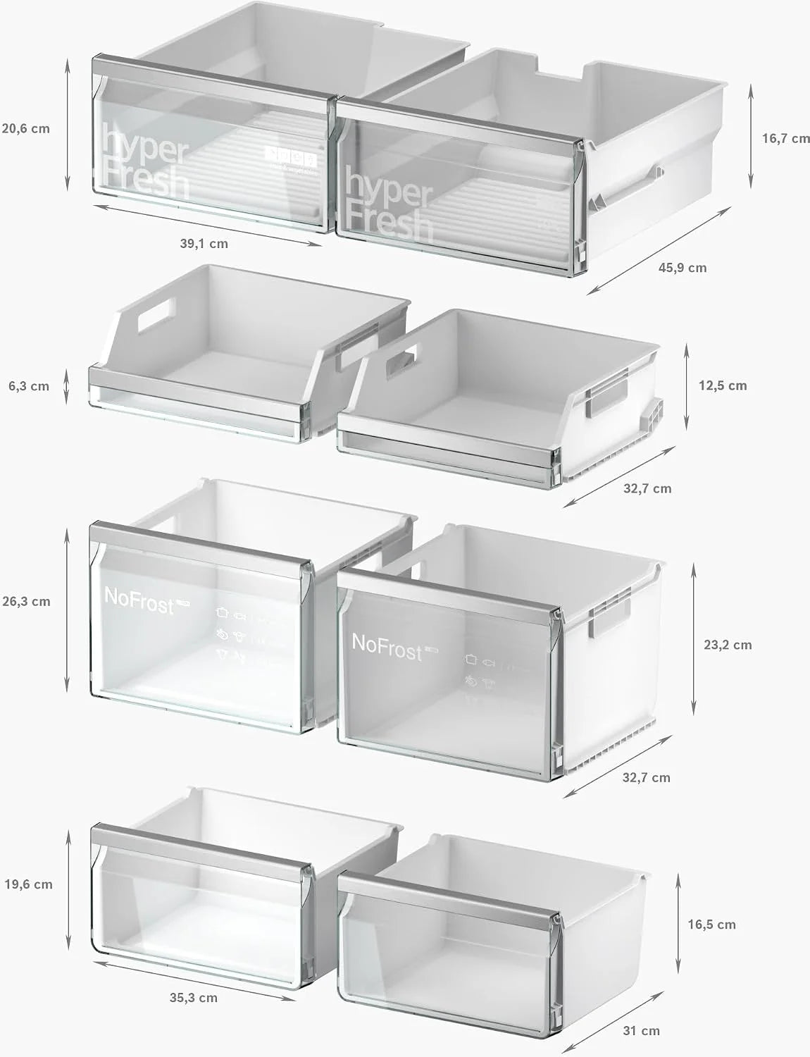 SIEMENS KF96DPPEA iQ700 lodówko-zamrażarka, 183 x 90,5 cm, chłodzenie 574 l i zamrażanie 199 l, noFrost, hyperFresh 0 stopni, światło LED, podświetlana tylna ścianka z multiAirflow