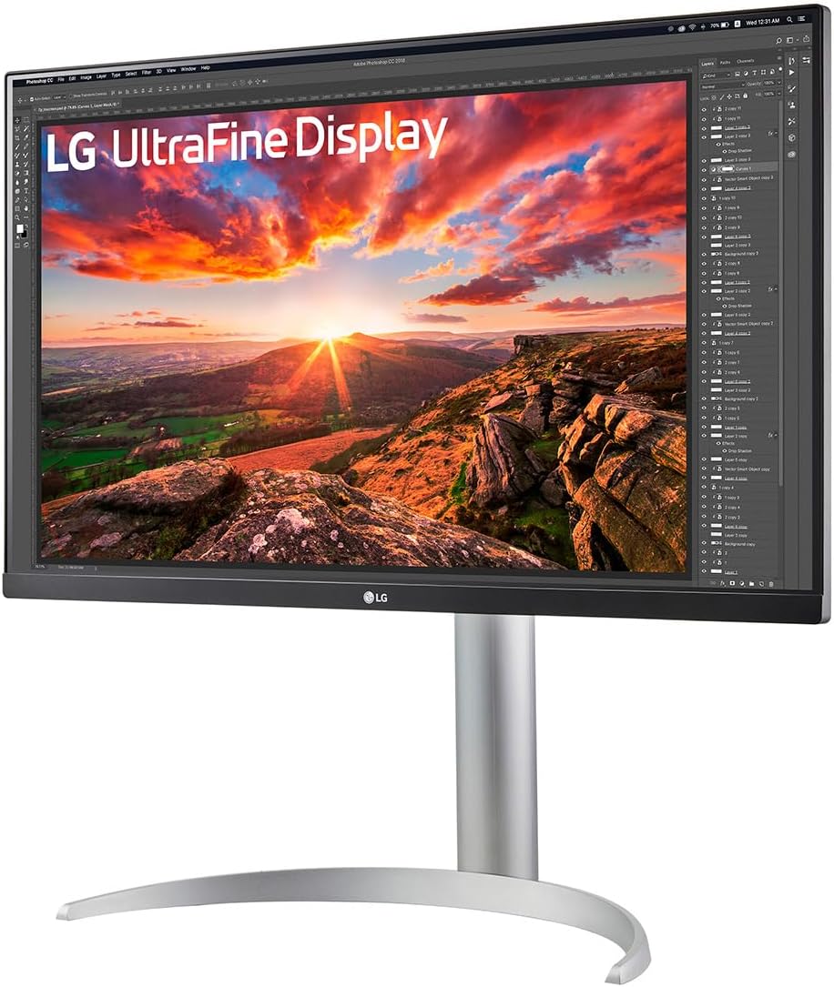 Monitor PC LG Ultrafine™ 27UP850K-W 4K de 27" - Panel IPS con resolución UHD (3840 x 2160), 5ms GtG 60Hz, DisplayHDR™ 400, DCI-P3 95% (CIE1976), modo lectura, inclinable y ajustable en altura