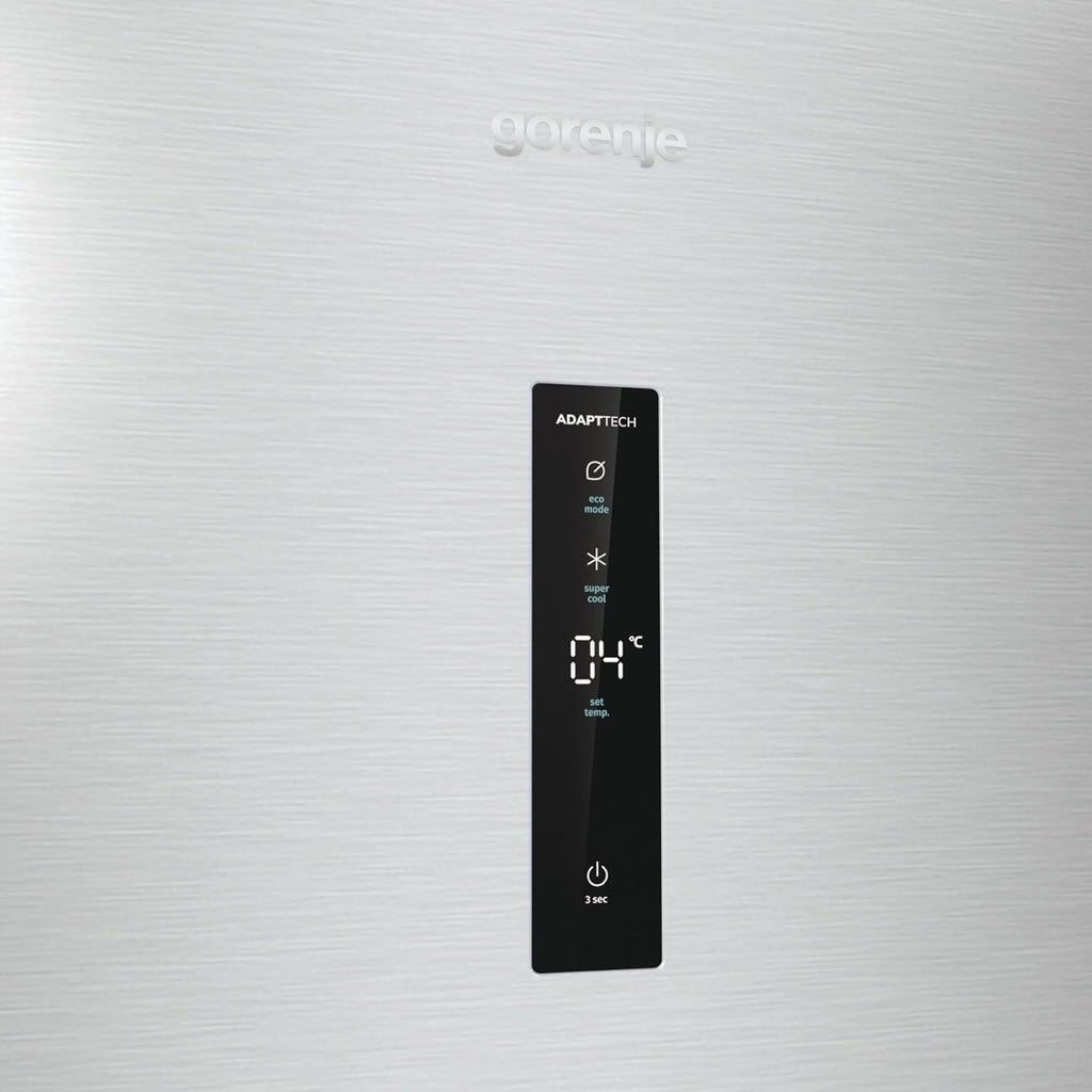 Frigorífico Gorenje R 619 DAXL6/AdaptTech/FreshZone/Función de enfriamiento rápido/Sistema de refrigeración por circulación de aire/Pantalla LED / 398l / 185cm / Clase energética D/Acero inoxidable