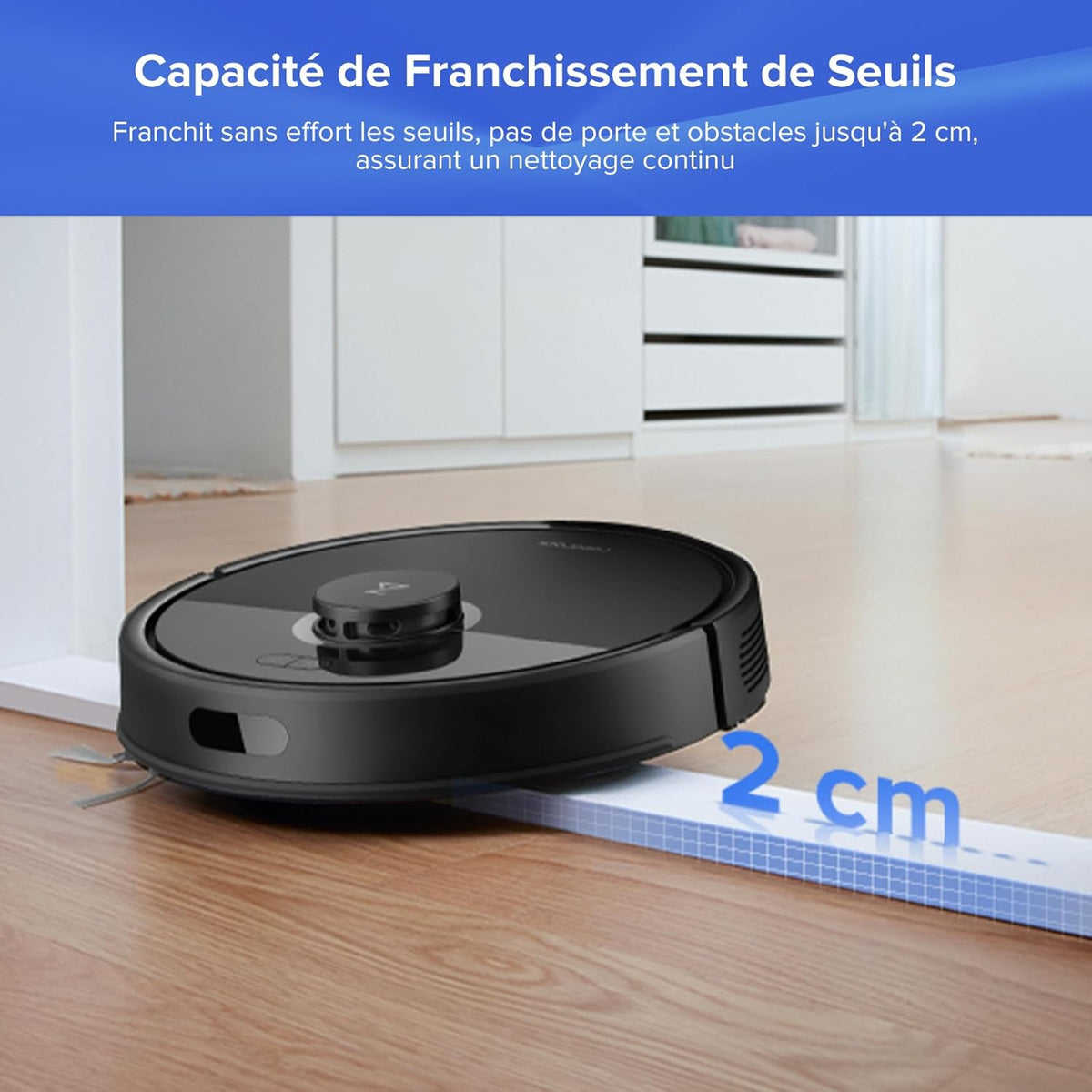 Roborock Q7 L5+ Robot Aspirador y Fregasuelos con Estación, Succión de 8000 Pa, Vaciado Automático, 3 niveles de agua, Doble sistema antienredos, Navegación LiDAR, Ideal para pelo de mascotas/alfombras, App