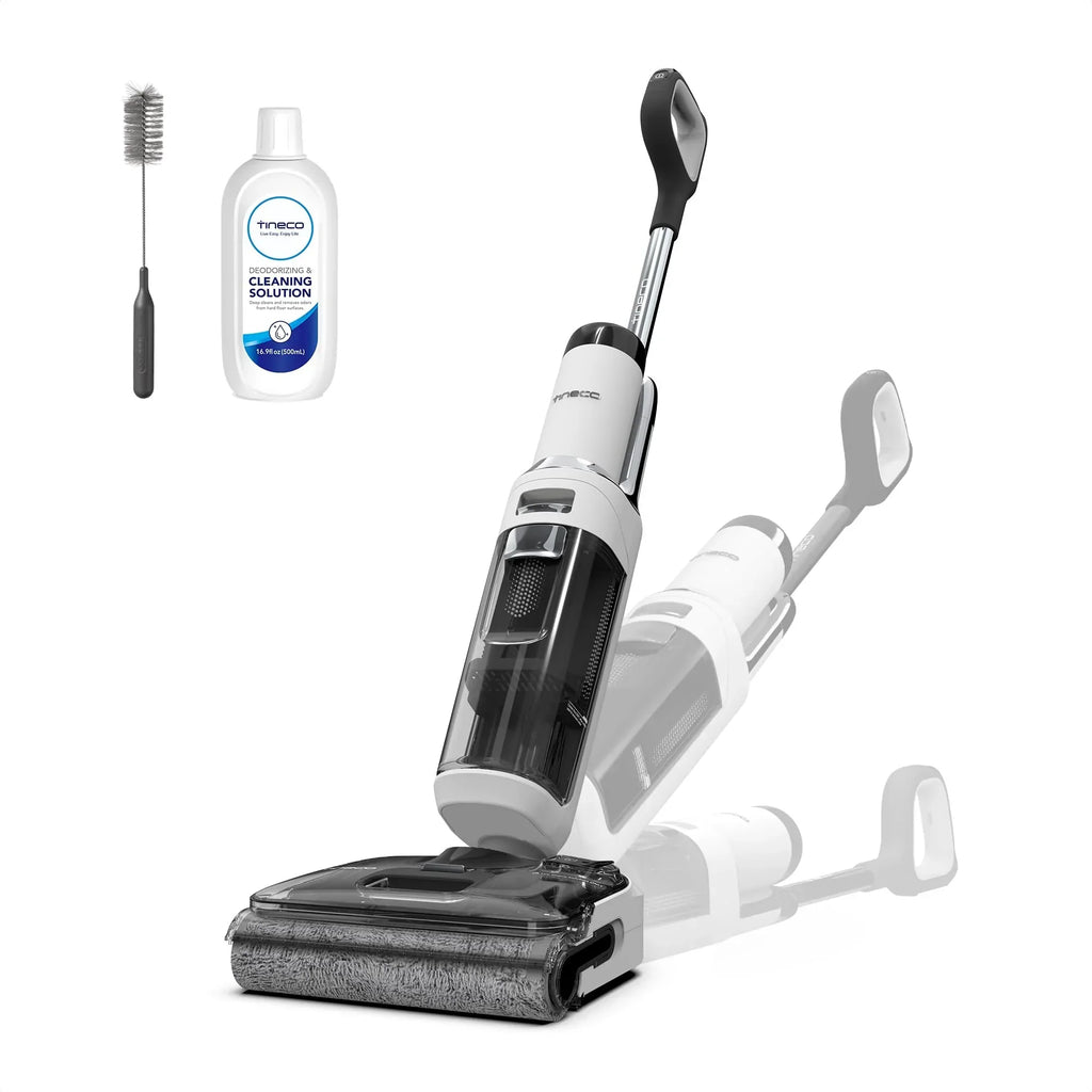 Aspiradora en seco y húmedo Floor One Stretch S6, diseño plano de 180°, altura de 13 cm al tumbarse, 40 min de autonomía, 21,6 V, autolimpieza a 85 °C, filtro HEPA