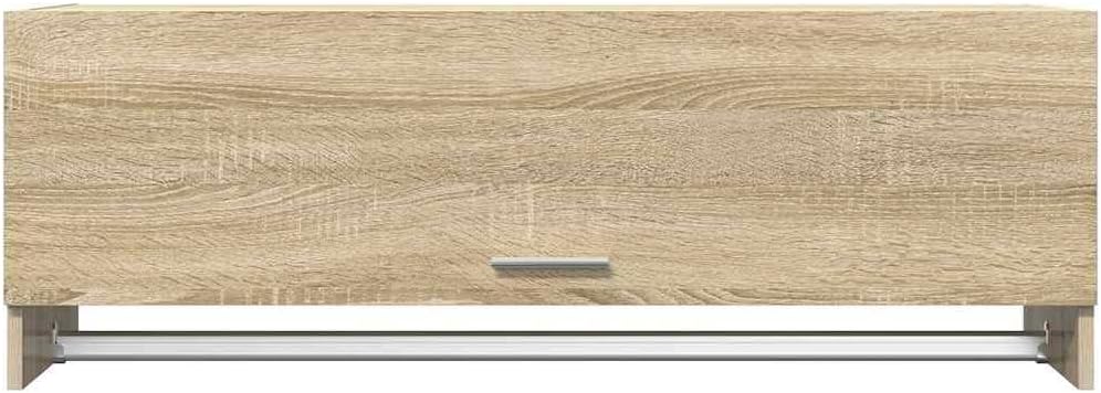 Szafa na ubrania dąb Sonoma 100 x 32,5 x 35 cm, materiał drewnopochodny z 2 półkami i drążkiem na ubrania do przechowywania ubrań z wszechstronnym rozwiązaniem do przechowywania