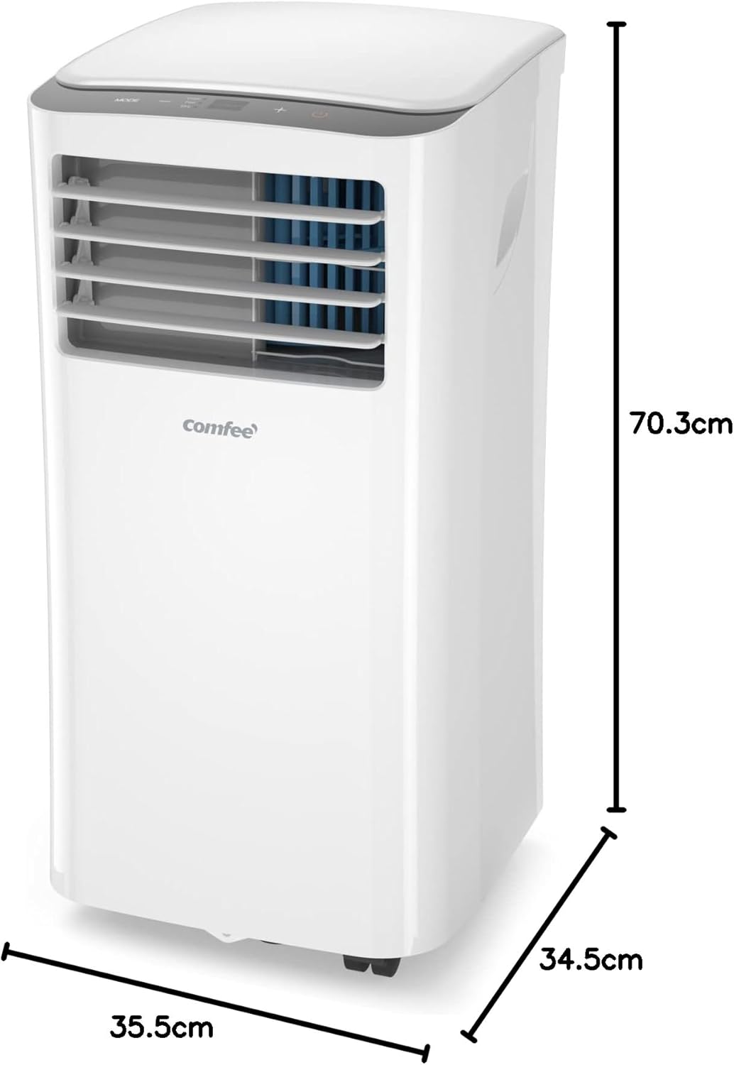 Aire acondicionado portátil Comfee MPPH-09CRN7, 9000 BTU 2,6kW, refrigeración, ventilación y deshumidificación, para habitaciones de hasta 88m³ (33㎡), aire acondicionado portátil con tubo de escape