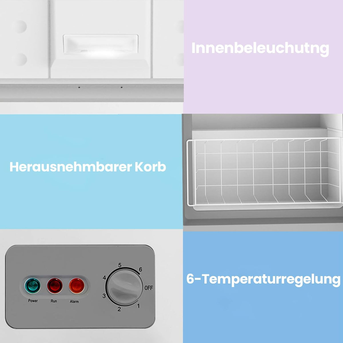Comfee RCC201WH6(E) Arcón congelador/82 kWh/año/85 cm de altura/200 L/Compresor inverter/41 dB de bajo nivel sonoro/Adecuado para diversos escenarios de uso/Termostato ajustable/Blanco