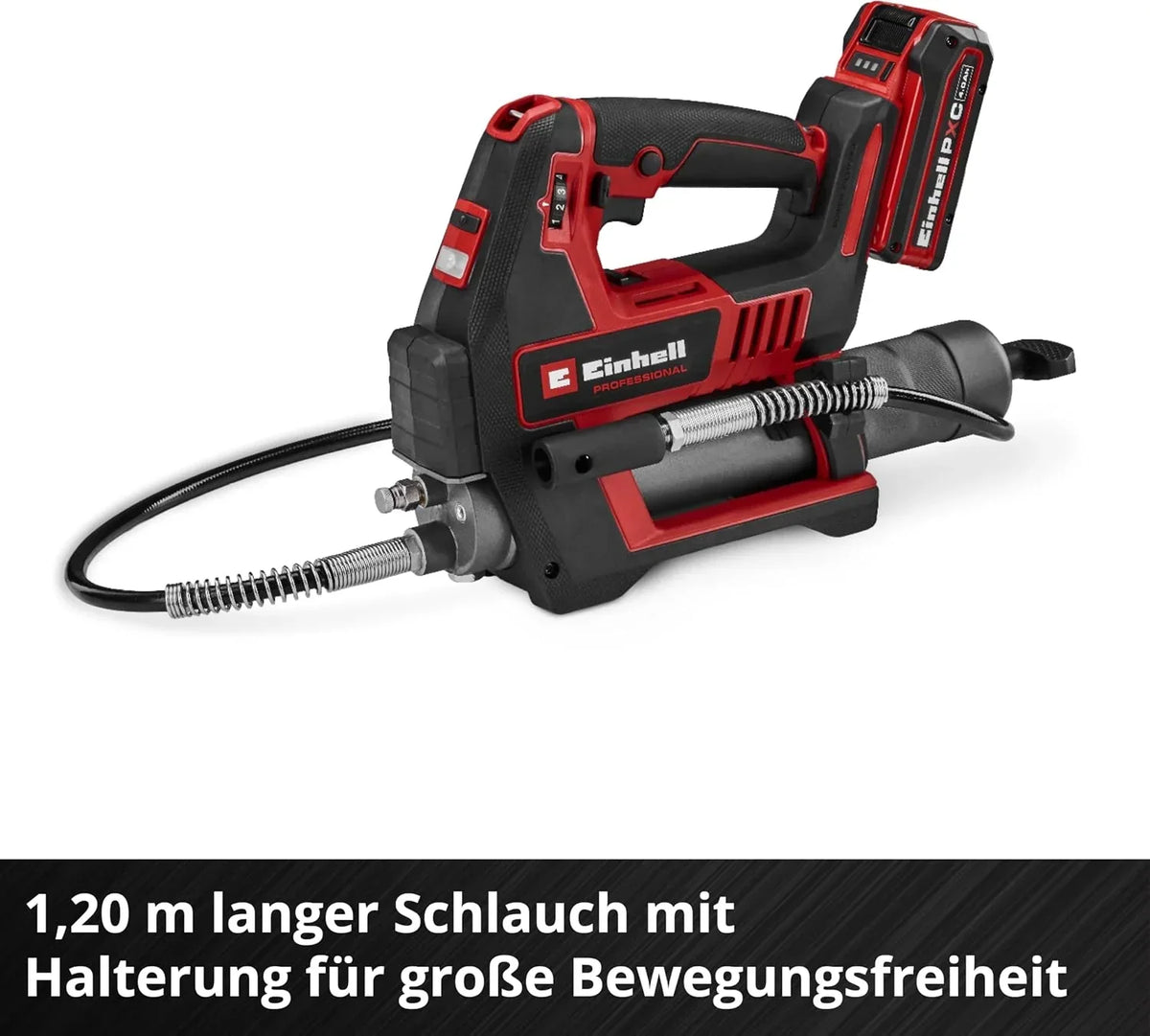 Engrasadora a batería TP-GR 18/690 Li 18V 690 bar 295 ml/min Regulación de cantidad de grasa en 2 velocidades Power X-Change sin batería