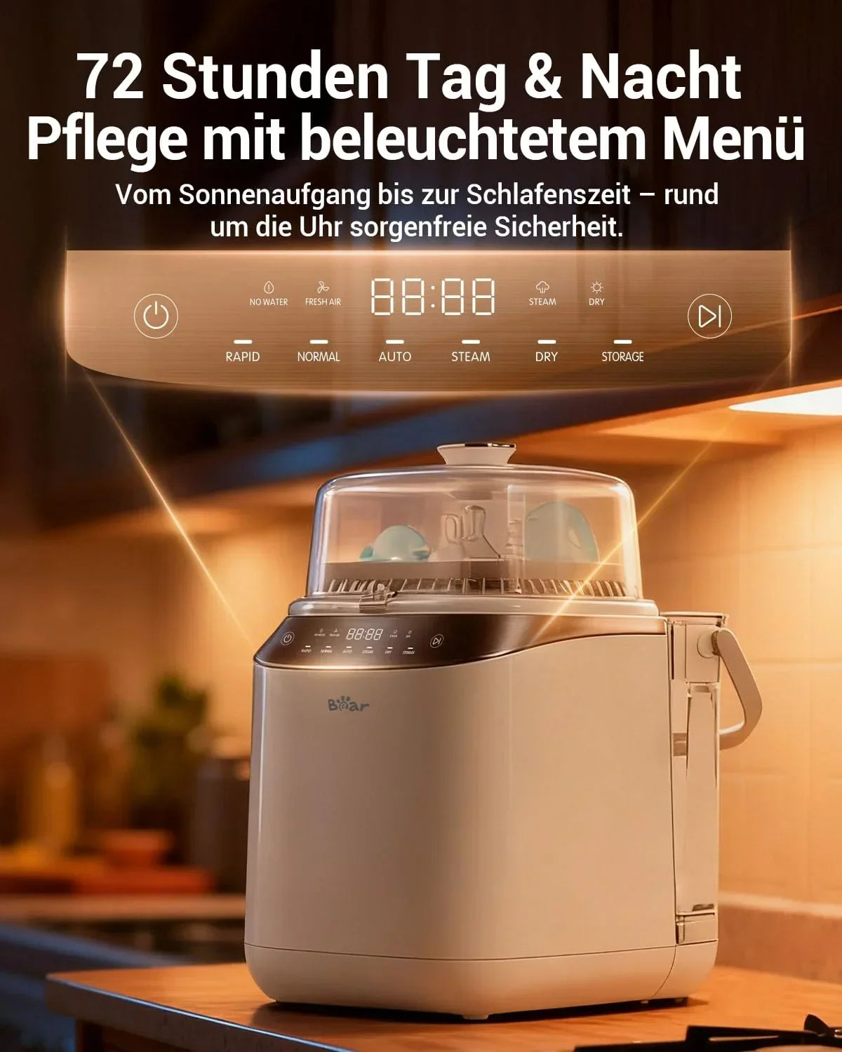 Bottle Washer Pro Limpiador, esterilizador y secador automático para biberones, 5 modos, 72 horas de almacenamiento, 90 pastillas de limpieza