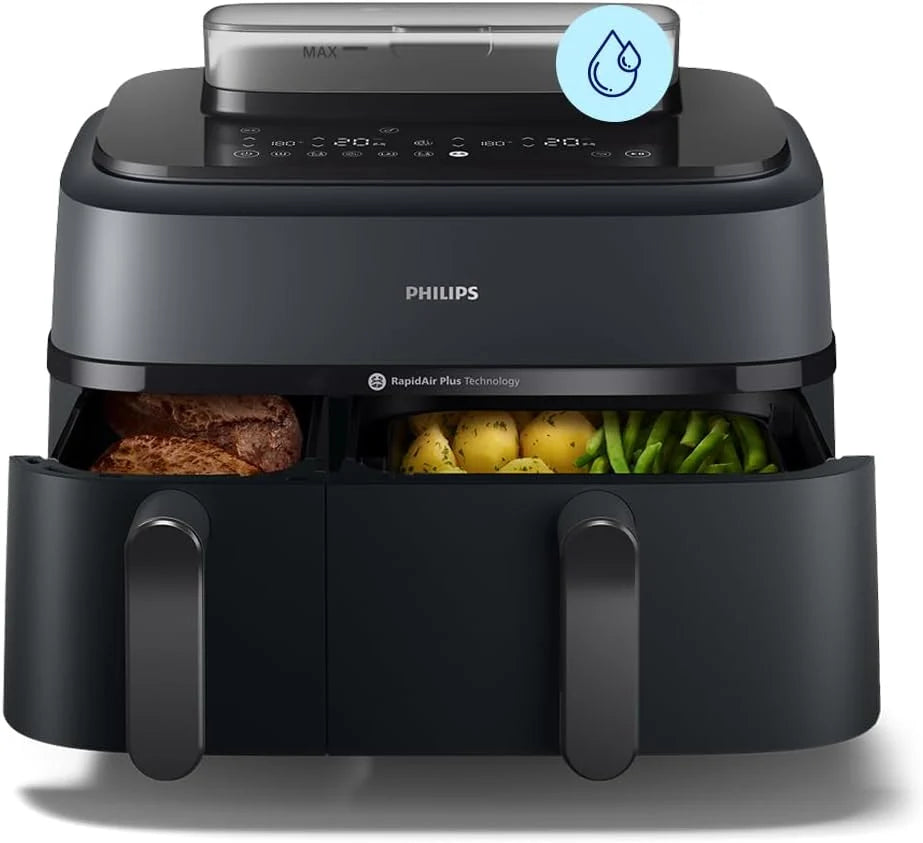 Philips Frytkownica beztłuszczowa 5000 Dual Basket NA550/00 9 l, czarna