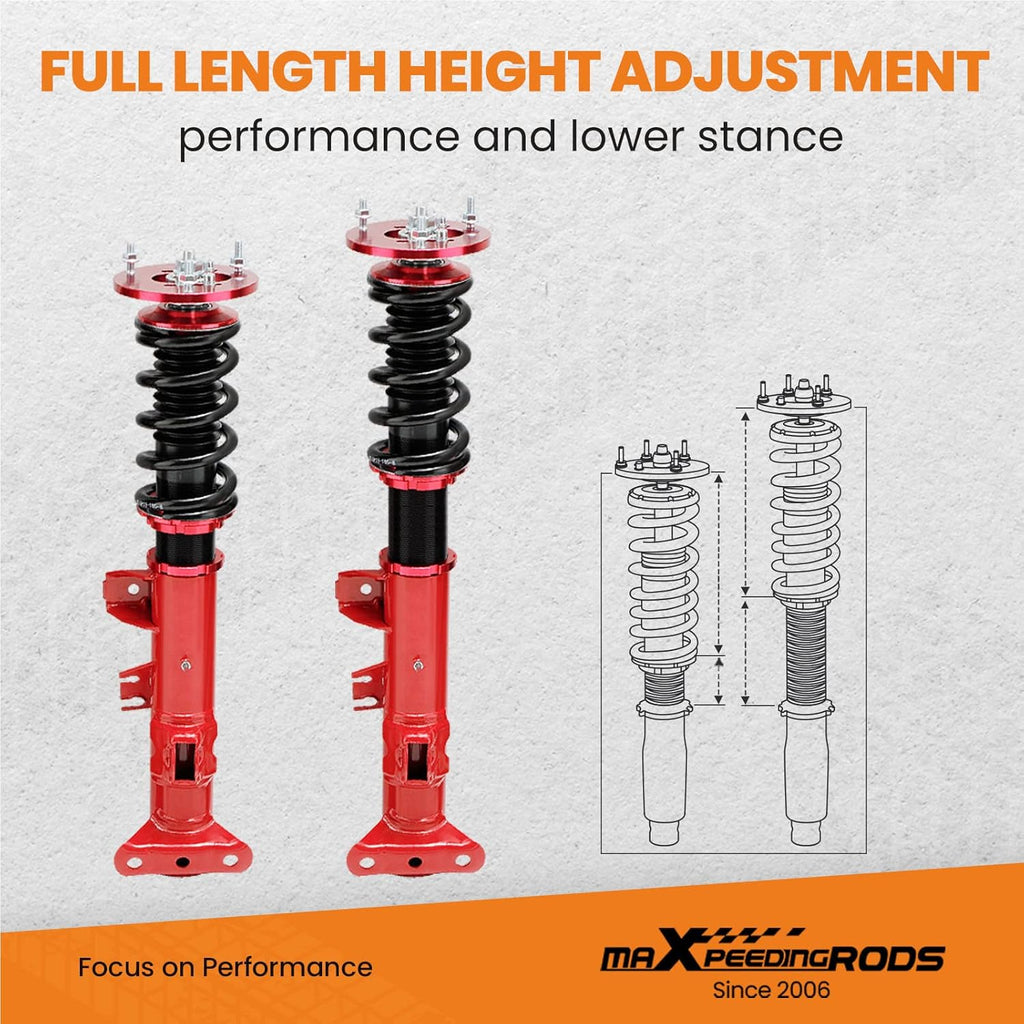 Kit de amortiguadores coilover maXpeedingrods para suspensión de BMW E36 318i 323i 325i 328i