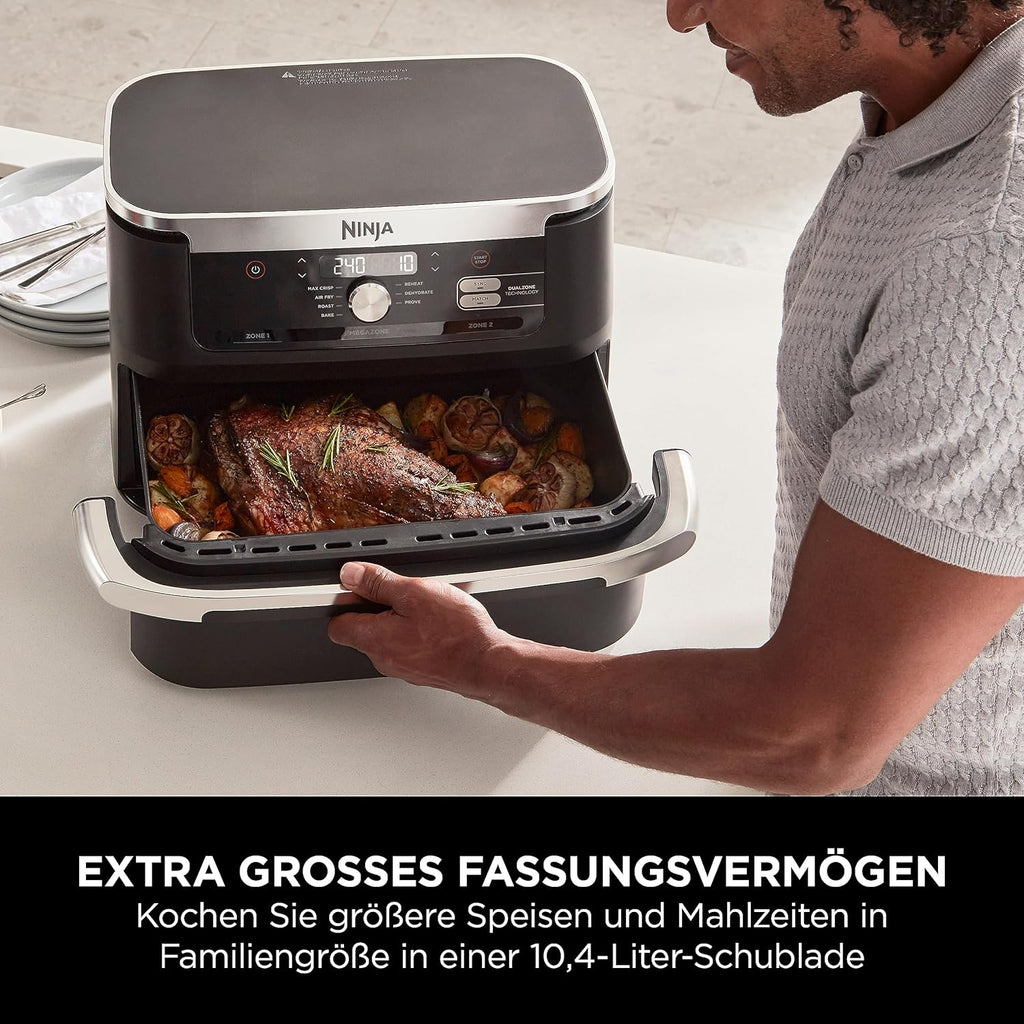 Freidora de aire Ninja Foodi FlexDrawer de doble zona, negra AF500EU