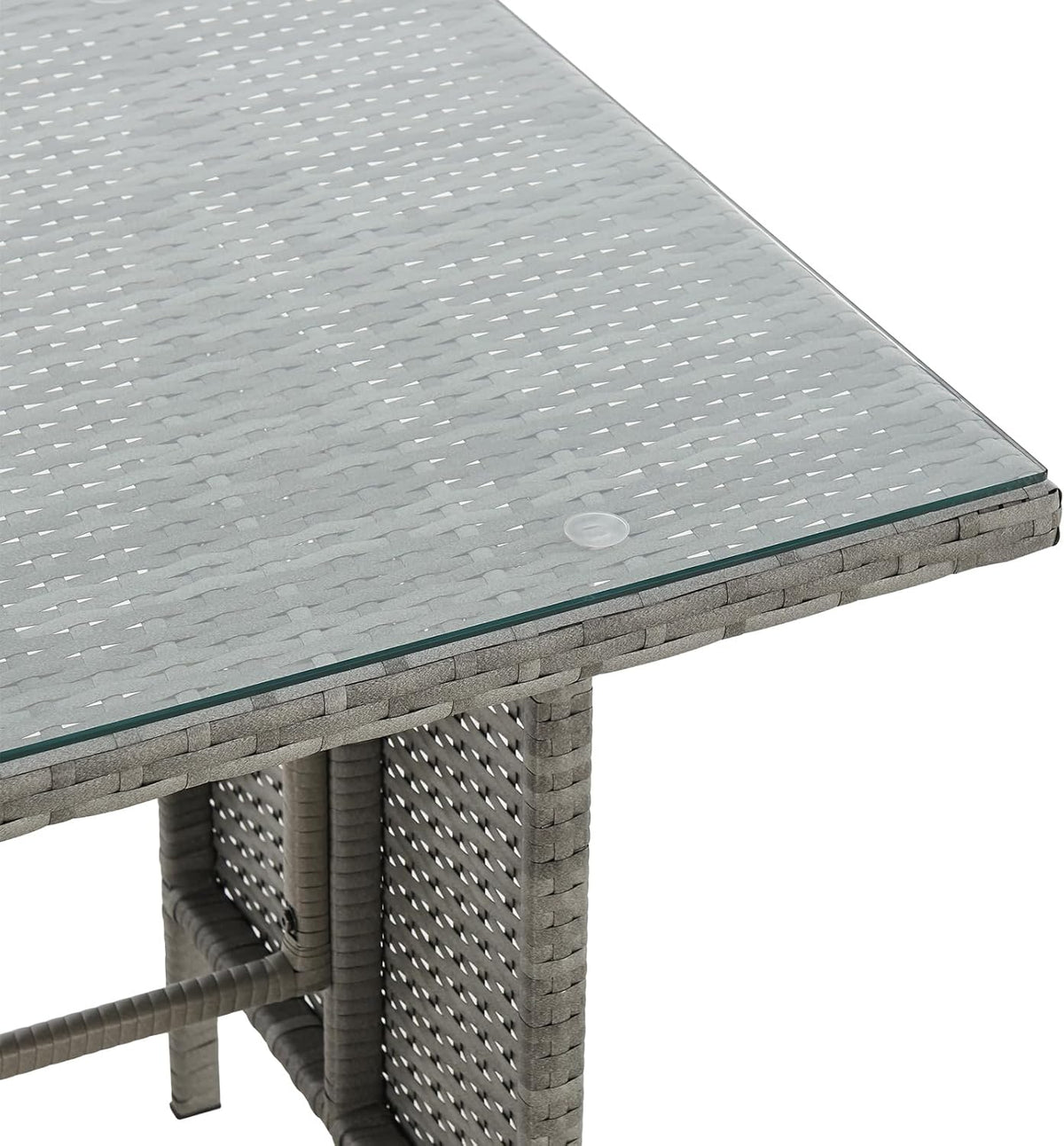 Conjunto de salón para jardín SVITA Monroe, muebles de salón de ratán sintético, grupo de asientos, gris