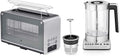 Tostadora de cristal WMF Lono con accesorio para panecillos, 2 rebanadas, XXL, elevación motorizada y hervidor de agua 2 en 1 Vario Lono, con ajuste de temperatura, 1,4-1,7 l, 3000 W, hervidor de té de cristal con infusor