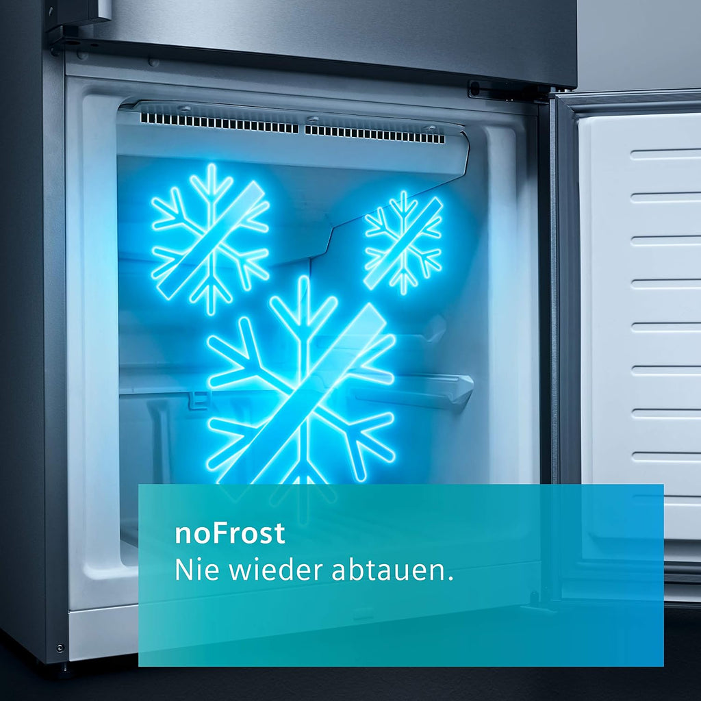 Siemens KG39NXIDR iQ300 Frigorífico combi de libre instalación con congelador, 191 kWh al año, 368 L, sistema de conservación hyperFresh, noFrost, freshSense, botellero