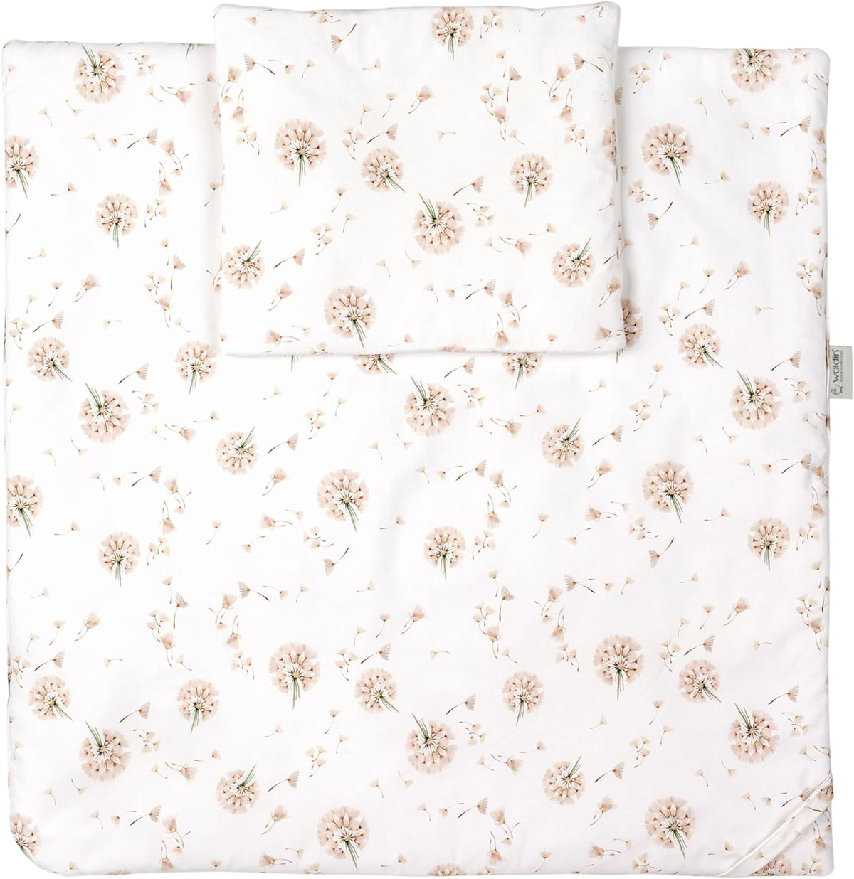 Cuna ovalada evolutiva Waldin, set completo 7 en 1, cuna de barrotes, cama infantil con colchón, cambiador, cuna colecho, madera blanca