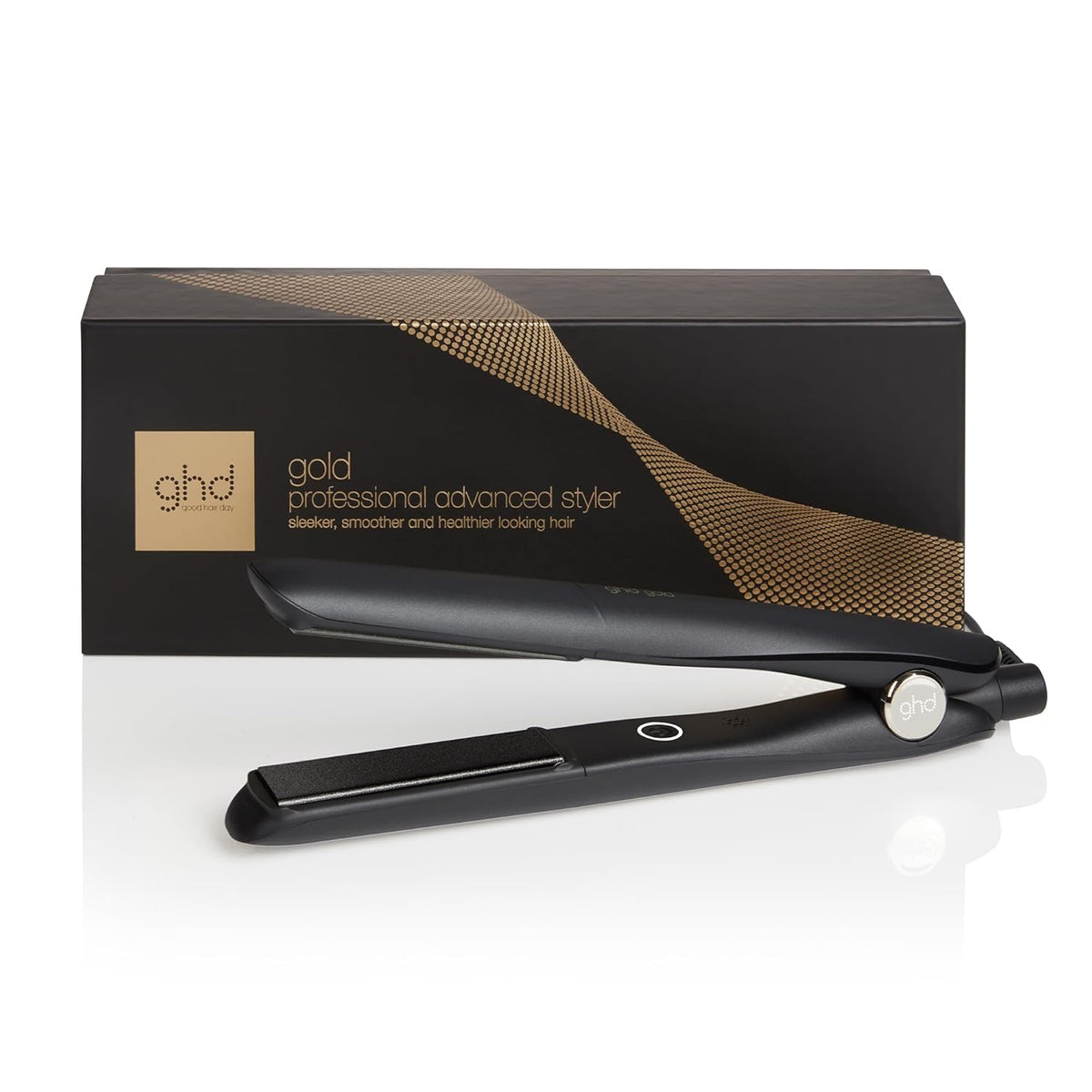 ghd Gold - Plancha de pelo profesional para un cabello liso y brillante - Para todo tipo de cabello - Color negro, (Enchufe europeo)