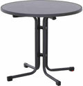 Mesa plegable Paco Ø 80 cm antracita mate acero/melamina