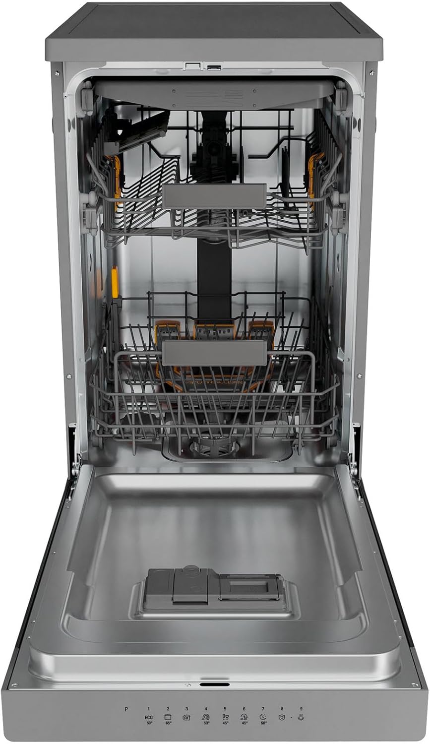 Bauknecht BK6FC11BS7A0X Lavavajillas totalmente integrable (45 cm)/ ActiveDry/Programa con sensor/PowerClean/Bandeja para cubiertos/Programa de higiene/Protección total contra el agua/Multizona/Inicio diferido