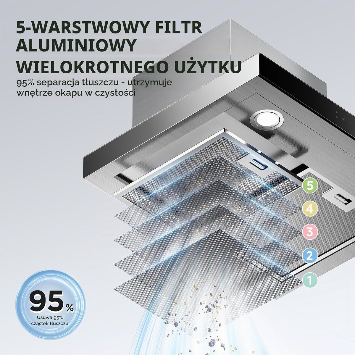 COMFEE ' okap kuchenny 60 cm obieg i wylot A+++ 650 m³/h CHW 7.6M77A3