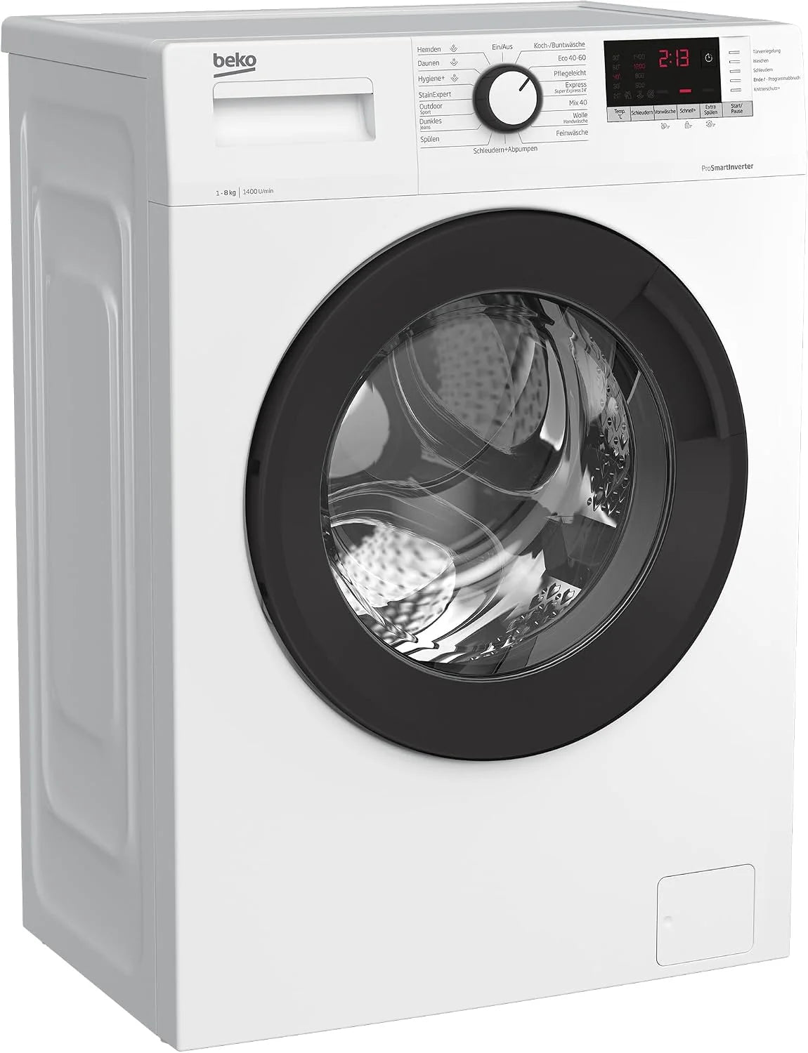 Beko WLM81434NPSA pralka wolnostojąca, w pełni automatyczna, 8 kg, SteamCure, funkcja uzupełniania AddXtra, wybór wirowania 1400 obr./min, higiena + nadaje się dla alergików, biała
