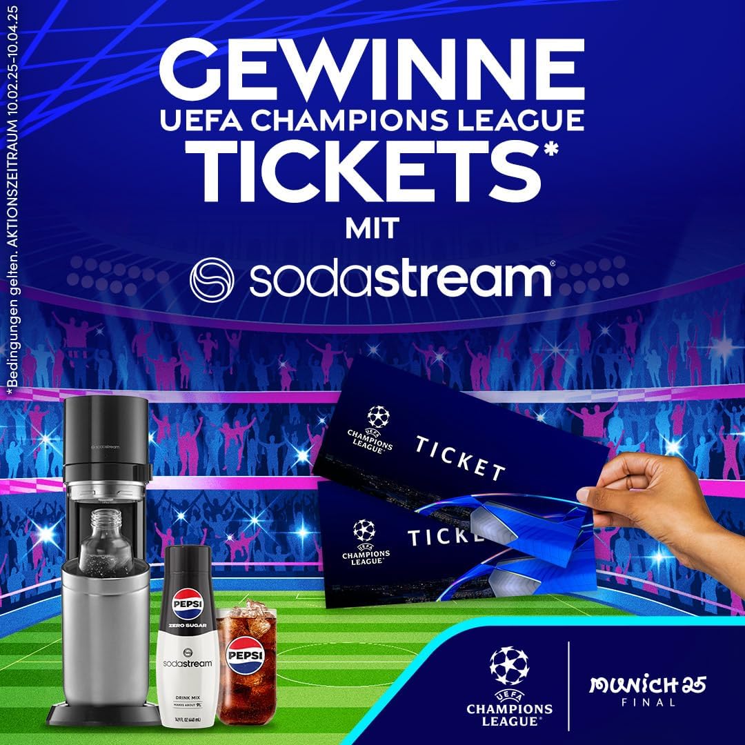 SodaStream máquina de agua con gas eléctrica E-DUO con cilindro de CO2 Quick-Connect | incl. 1 botella de vidrio de 1L y 2 botellas de plástico FUSE de 1L (aptas para lavavajillas) | Color: Titanio