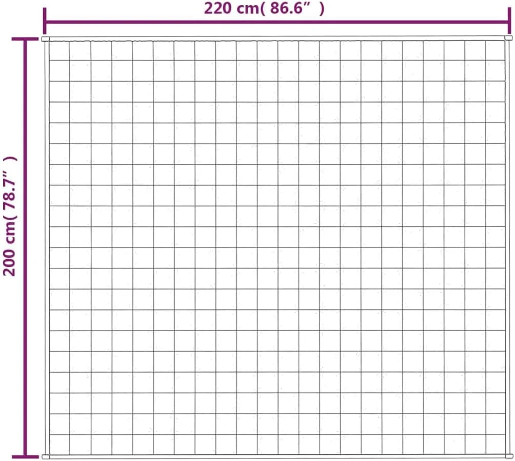 Koc obciążeniowy 200 x 220 cm 9 kg jasnokremowy