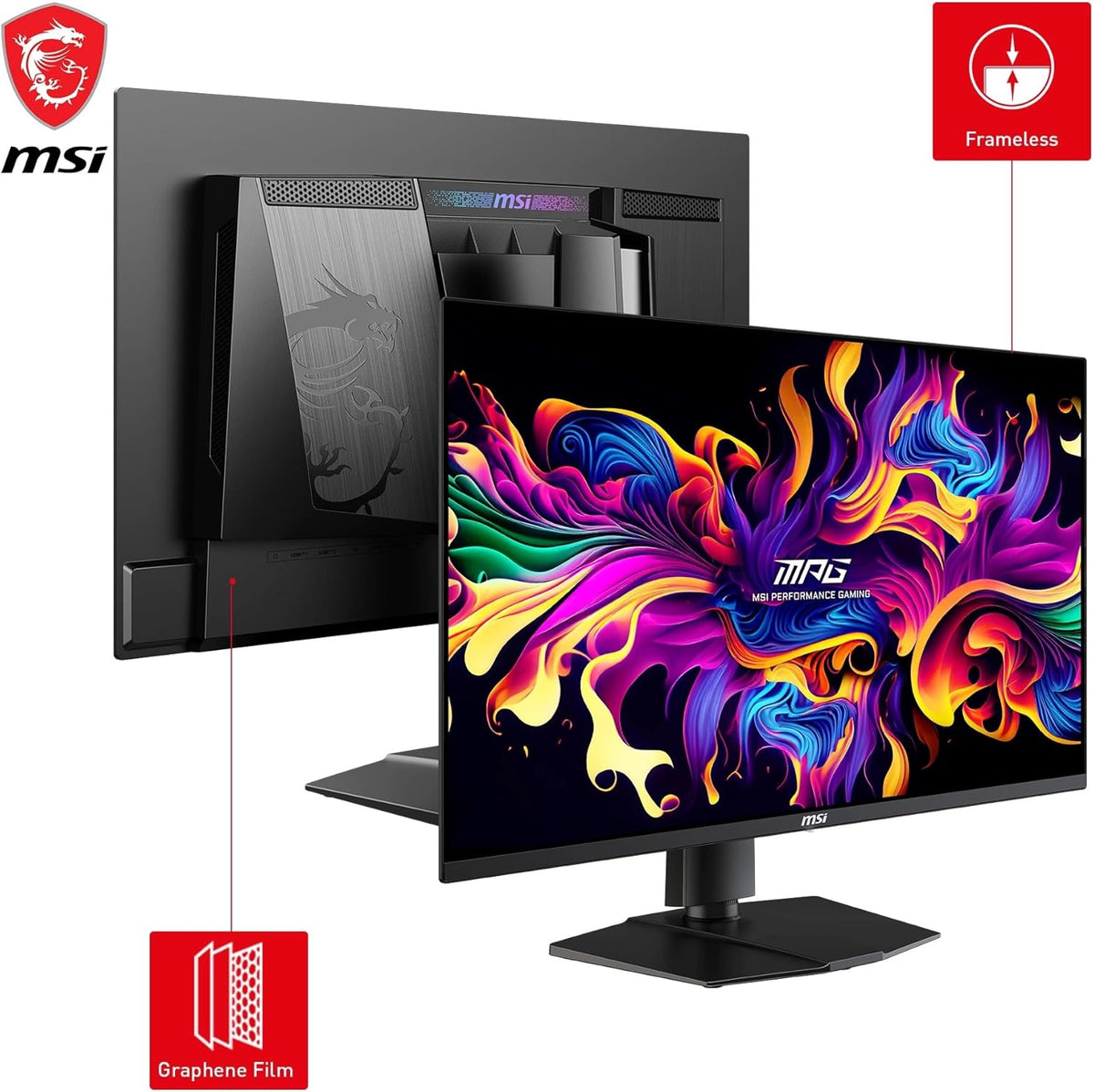 Monitor gaming MSI MPG 271QRX QD-OLED de 26,5 pulgadas WQHD - Panel Quantum Dot OLED 2560 x 1440, 360Hz / 0,03ms, 99% DCI-P3, ΔE≤2, DisplayHDR True Black 400 - KVM, RGB, DP 1.4a, HDMI 2.1, USB Type-C