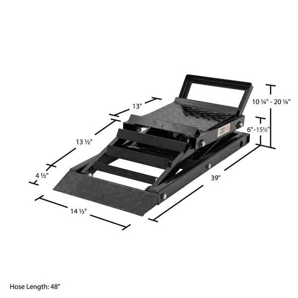 Elevador hidráulico para autos Black Widow con rampa – capacidad de 3,000 lb. por par