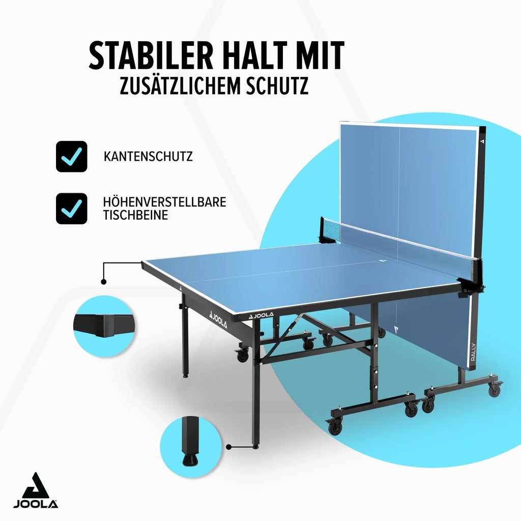 Mesa de ping pong JOOLA Outdoor Profi, superficie de compuesto de aluminio, resistente a la intemperie, plegable, incluye red