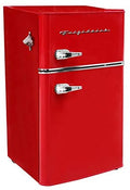 Frigidaire EFR840-RED Mini refrigerador retro de 3.2 pies cúbicos, color rojo, 2 puertas, con destapador lateral