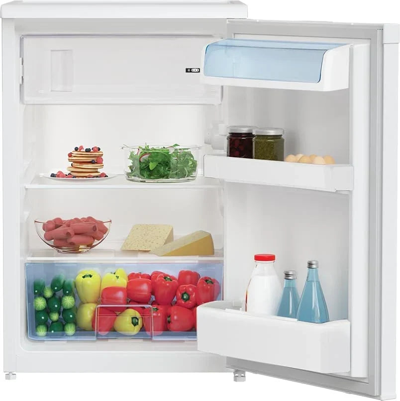 Refrigerador de mesa Beko TSE1284N, 4 estrellas, compartimento congelador, MinFrost, 101 l refrigeración, 13 l congelación, blanco, clase energética E