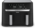 Freidora de aire Tefal Dual Easy Fry de 8,3 l: freidora de aire con 2 compartimentos y cajón XL, 7 programas, 2700 W, tecnología Extra-Crisp, fritura baja en grasa y ahorro de energía, apta para lavavajillas EY9018