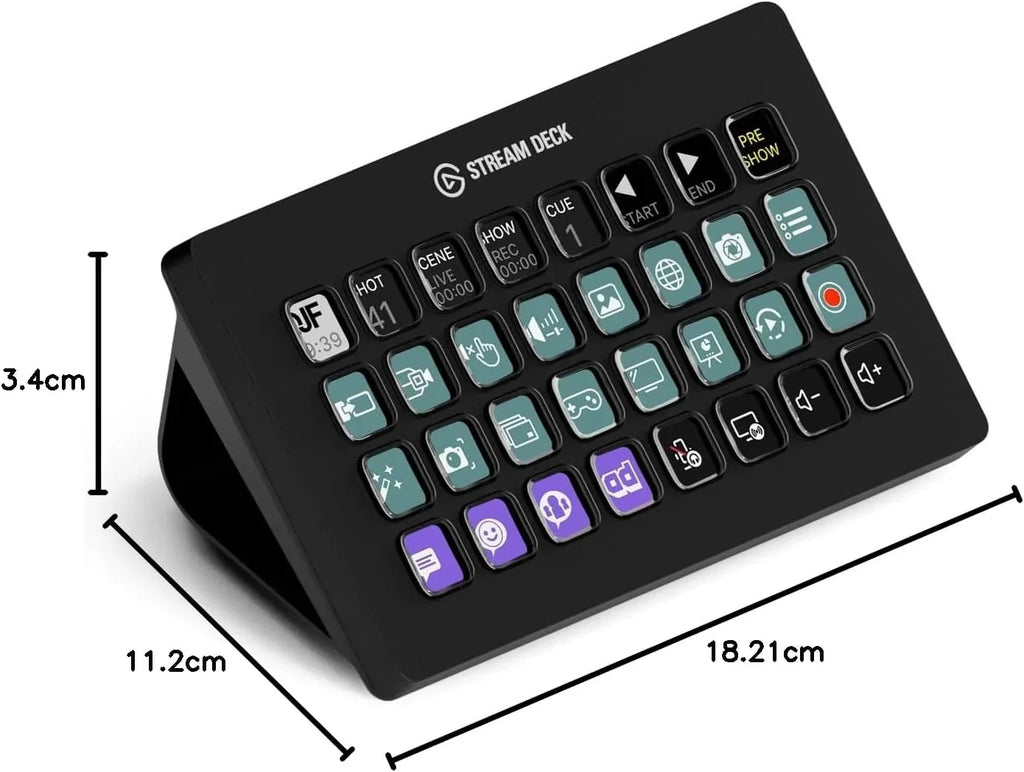 Controlador de streaming Stream Deck XL 10GAT9901 con 32 teclas macro LCD USB-C para OBS, Twitch, YouTube, Mac y PC