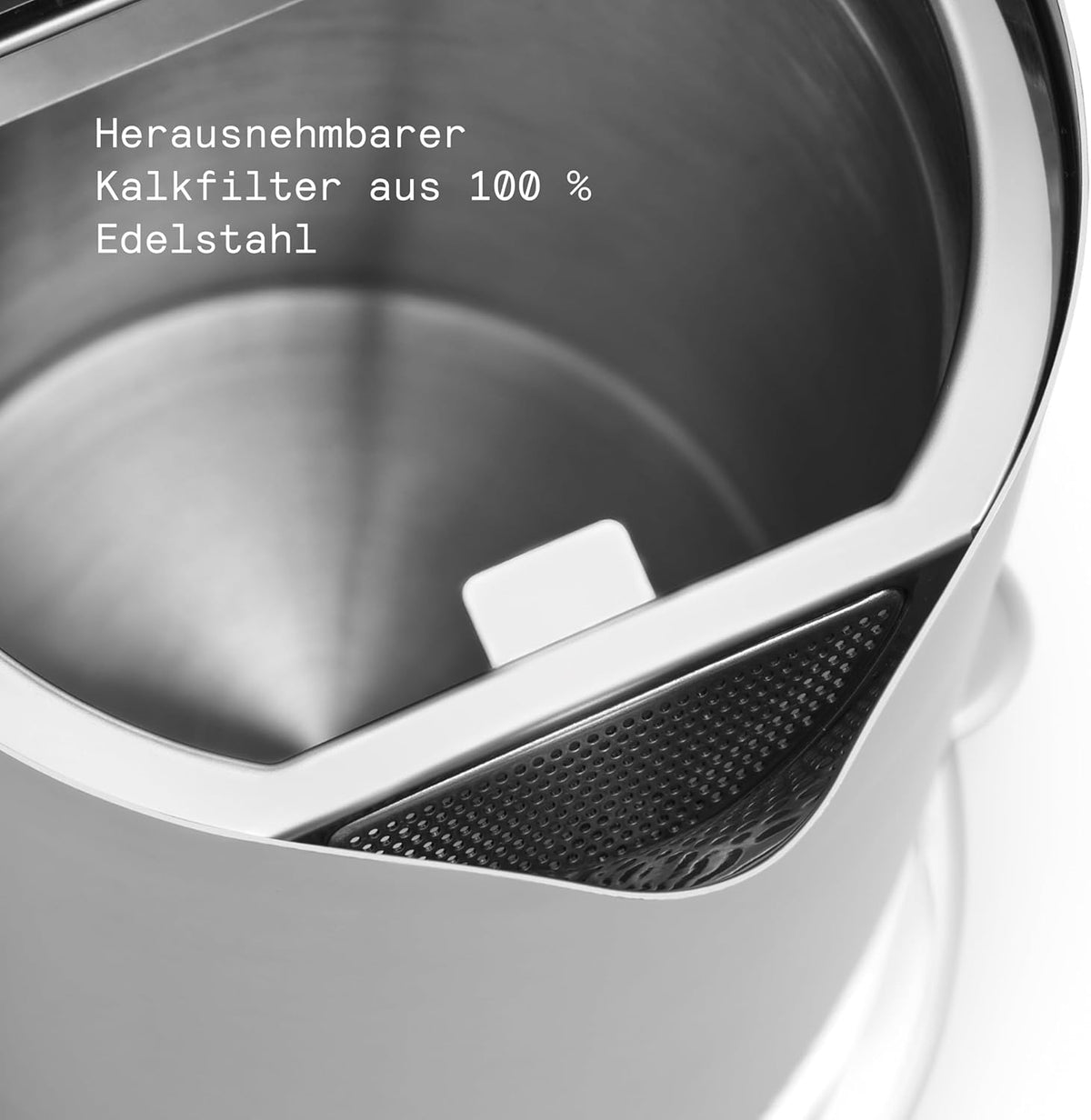 Hervidor de agua Aarke de acero inoxidable con múltiples ajustes de temperatura, base giratoria de 360°, proceso de ebullición silencioso y pico vertedor antigoteo, capacidad de 1,2 litros (acero)