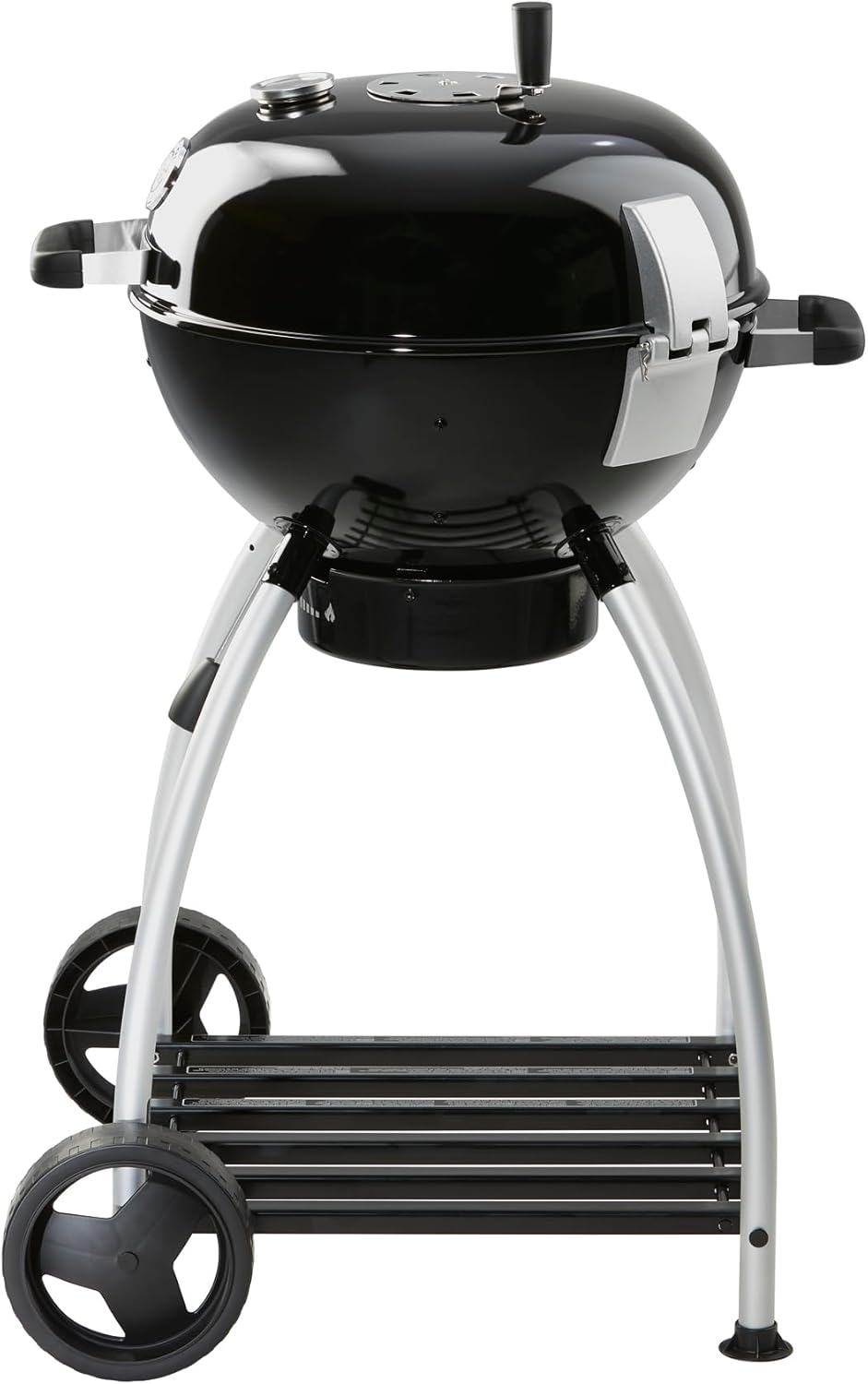 Barbacoa de carbón esférica RÖSLE No.1 Sport F50, barbacoa de carbón de alta calidad con entrada de aire ajustable, bisagra en la tapa, termómetro en la tapa, estante estable, superficie de parrilla extragrande y cámara de cocción