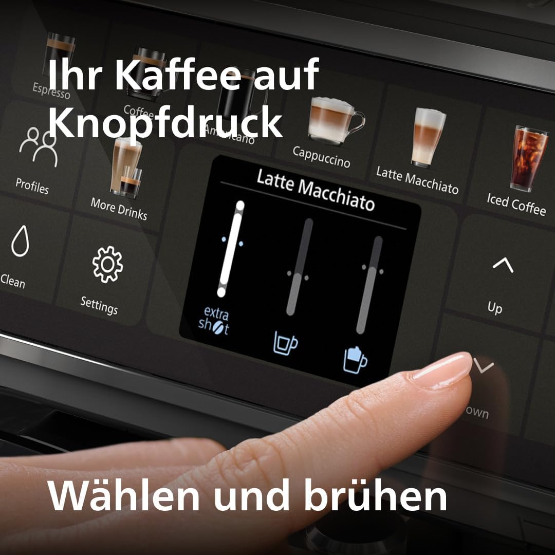 Cafetera superautomática Philips Serie 5500 – Sistema de leche LatteGo, 20 especialidades de café frías y calientes, 40% más silenciosa con SilentBrew, QuickStart, Negro/Gris (EP5544/50)