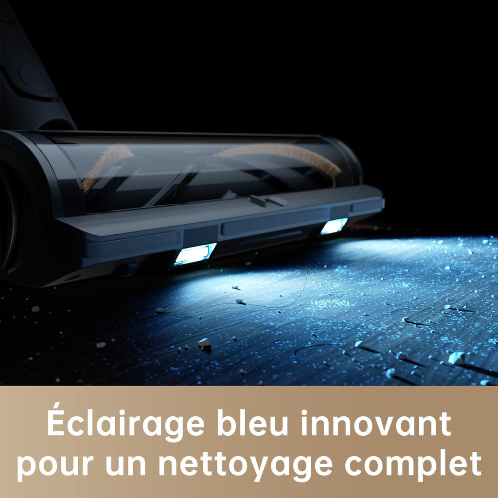 Aspiradora escoba inalámbrica dreame R20, 22 000PA / 190AW, autonomía de 90 min, detección de suciedad, pantalla LED, luces azules, diseño antienredos, limpieza del hogar, pelo y alfombras